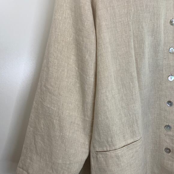 Vintage Ulla Popken Junonia Embroider Linen Jacket - Picture 12 of 14